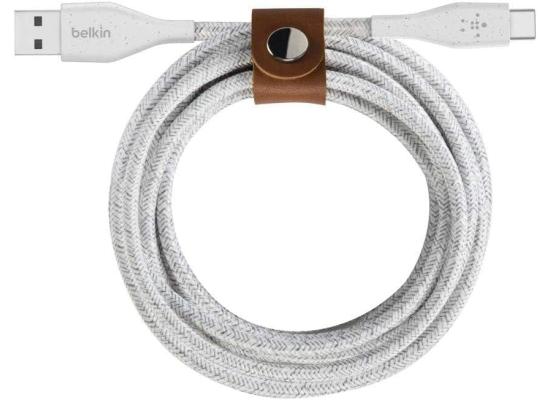 Belkin DuraTek Plus USB Type-C To USB-A Charging Cable with Strap 1.2M (White)